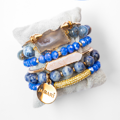 Semi precious stone stack bracelets